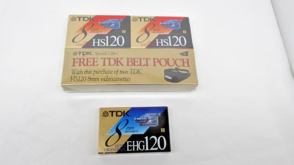 (2) TDK 8mm Video Cassette HS120 High Standard Blank Tape & (1) E-HG120 Sealed